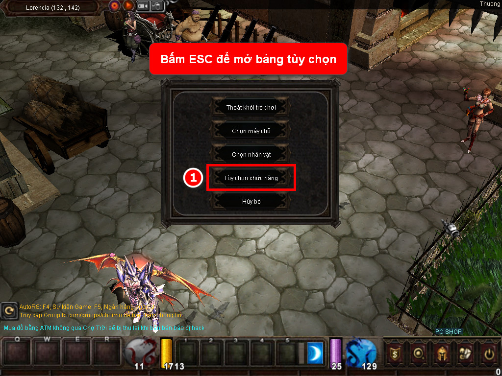 Chức năng chính của Game MU Huyền Bí